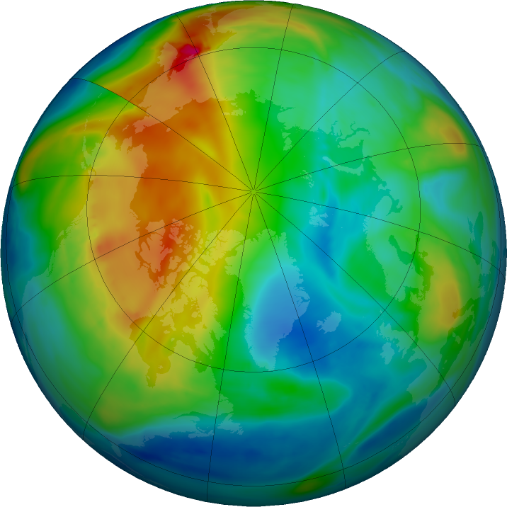 Arctic ozone map for 09 December 2017